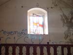 What is left of teh stained glass inside Armenian Church