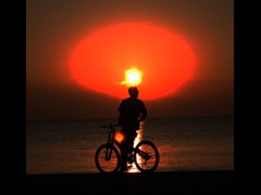 04  Man on beach at sunrise